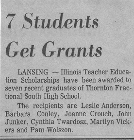 John Junker receives a scholarship along with six other TFS students